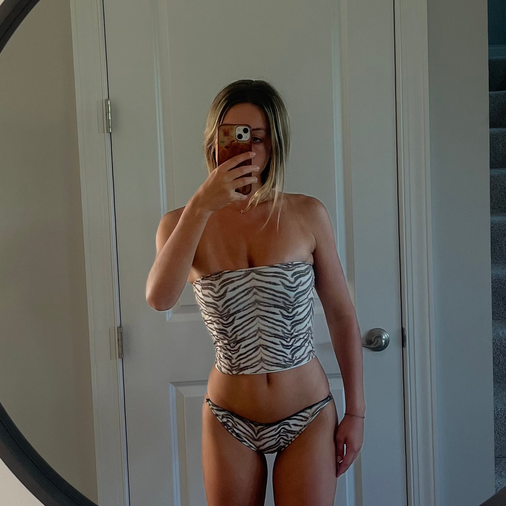 Tiger Print Swim Top