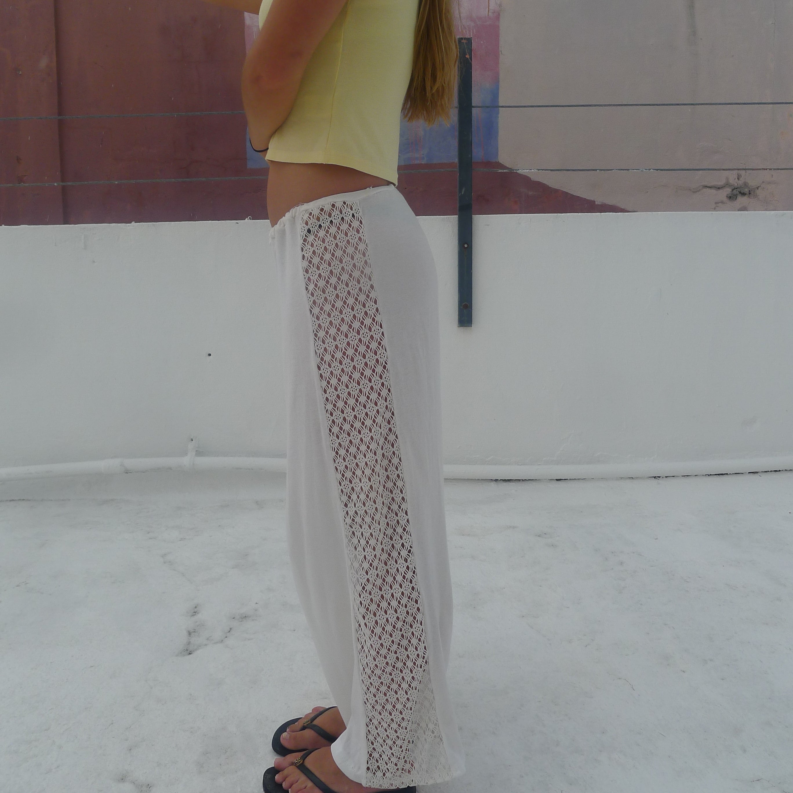 White Lace Pants