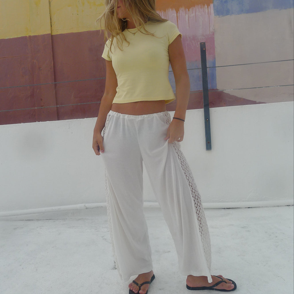 White Lace Pants